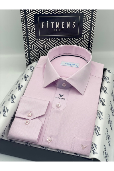 Fitmens قميص رجالي كلاسيكي بأكمام طويلة من أكسفورد في علبة هدايا سهلة الكي FS...