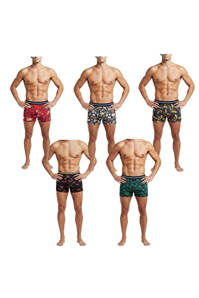 Duran Aysel ErçeStil Erkek Boxer 5'li Paket süprem kumaş