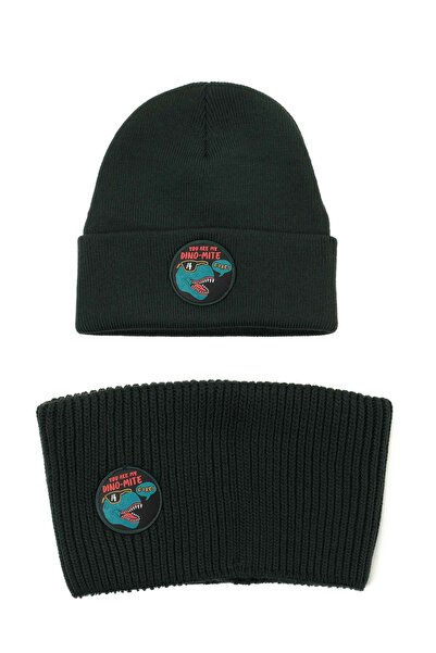 Kinetix DINO MITE  SET B-4PR Haki Erkek Çocuk Atkı Bere