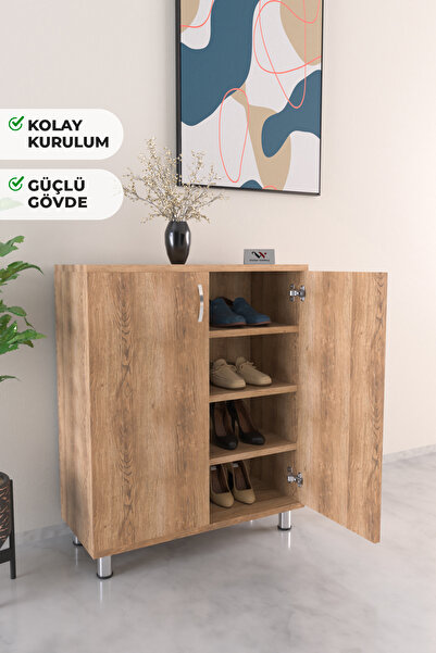 Victor Vallery 4 Raflı 2 Kapaklı Ayakkabı Dolabı Antre Hol Çok Amaçlı Ayakkab...