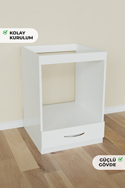 Victor Vallery White Ankastre Ocak Dolabı