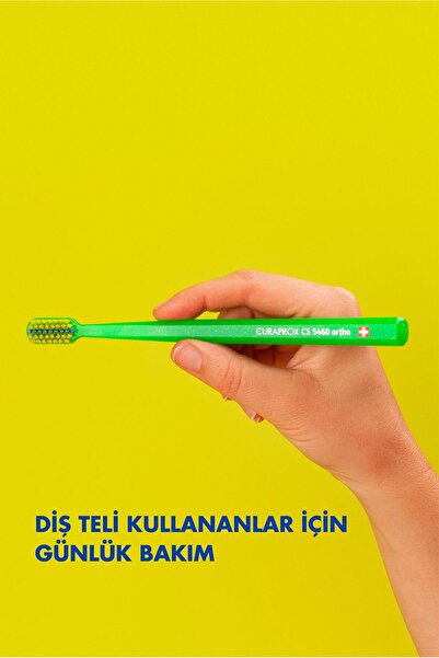 Curaprox Cs 5460 Ortho Ultra Soft Yumuşak Diş Fırçası Yeşil,turkuaz,turuncu Renkler