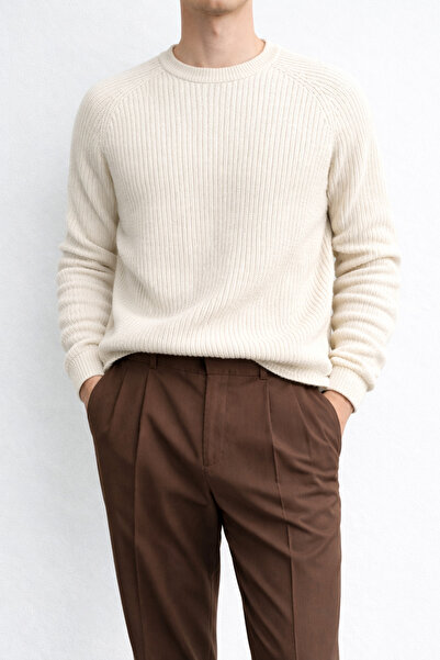 inpool Oversized , Crew Neck, High Quality, Cotton, Basic Knitwear Sweater Pl...