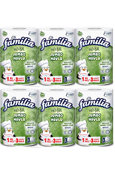 Familia بلس منشفة جامبو 1=3 رول 6 قطع