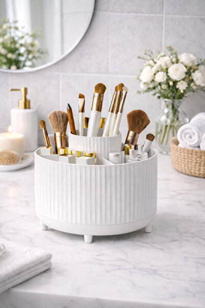 Blackstar 360 Derece Dönebilen 5 Bölmeli Makyaj Fırçası Organizeri-Makyaj Org...