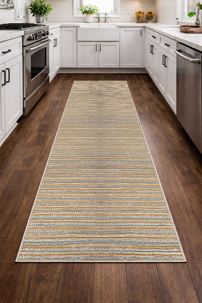 Decomia Home Dijital Kaymaz Yıkanabilir Multi Salon Halısı Mutfak Halısı Kori...