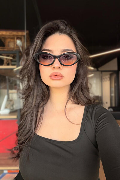 RMSMARKETİNG نظارات شمسية على شكل عين القطة بإطار أسود