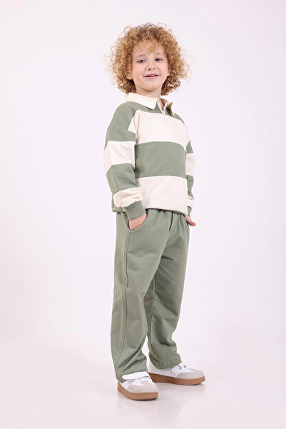 Mixima 3-4-5-6-7-8 Yaş Erkek Çocuk Yakalı Mevsimlik Iki Iplik Alt Üst Ikili E...