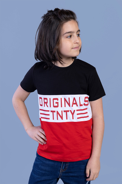 Toontoy Tricou cu mânecă scurtă cu imprimeu pentru băiat