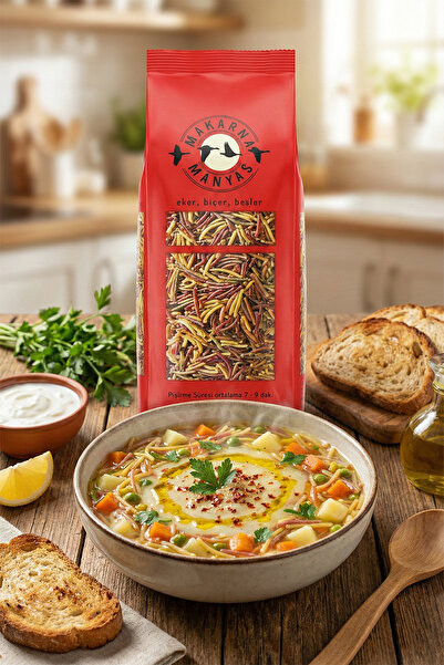 Makarna Manyas Sebzeli Tel Şehriye 300 g - Renkli, Besleyici ve Doğal Bir Alt...