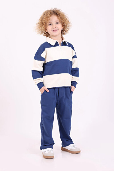 Mixima 3-4-5-6-7-8 Yaş Erkek Çocuk Yakalı Mevsimlik Iki Iplik Alt Üst Ikili E...