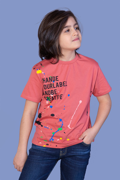 Toontoy Tricou cu mânecă scurtă cu imprimeu pentru băiat