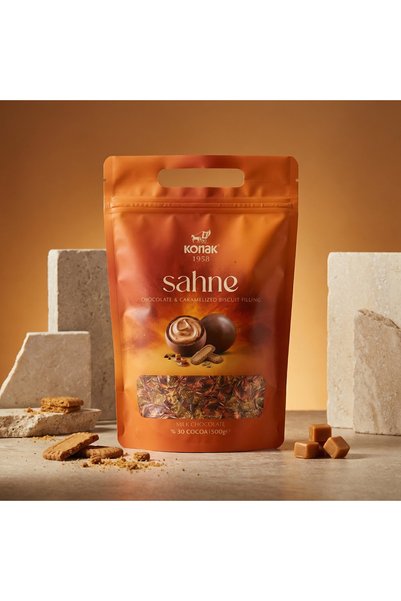 KONAK Sahne Karamelize Bisküvili Sütlü Çikolata 500 GR