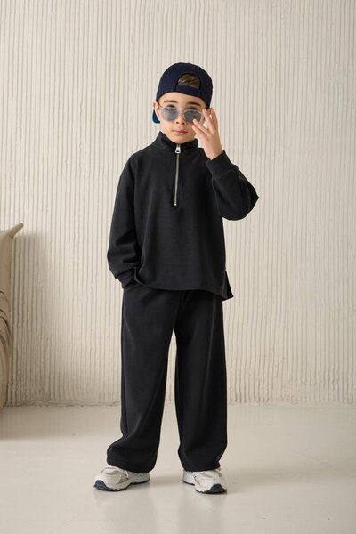 ŞEYMA COŞKUN Yarım fermuarlı takım Siyah