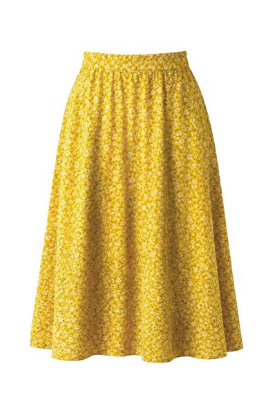 Retrobird Fusta lungă evazată Valerie Viscose Femei Galben