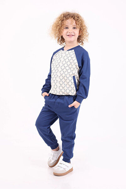 Mixima 3-4-5-6 Yaş Erkek Çocuk Fermuarlı Mevsimlik Iki Iplik Alt Üst Ikili Eş...