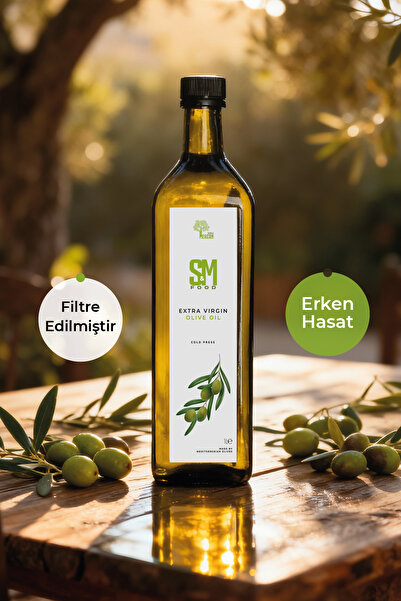 Soylu Mercan Zeytinyağı Erken Hasat Soğuk Sıkım Natürel Sızma 1 L Cam Şişe – ...