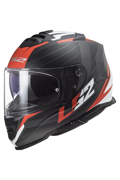 LS2 Ff800 Storm 2 Nerve Mat Black Red Motorcu Kaskı