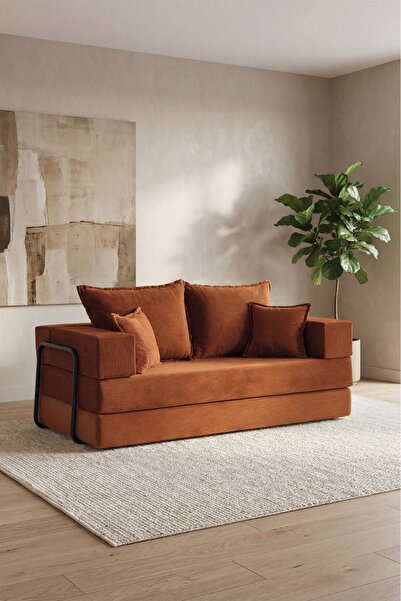 Huga Mobilya Zara Kanepe, Fitilli Kadife, Yatak Olabilen, Tamamen Fermuarlı, ...