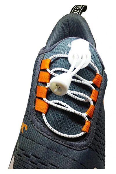 LUCKY أربطة أحذية مطاطية بيضاء بطول 100 سم مع جهاز ذكي