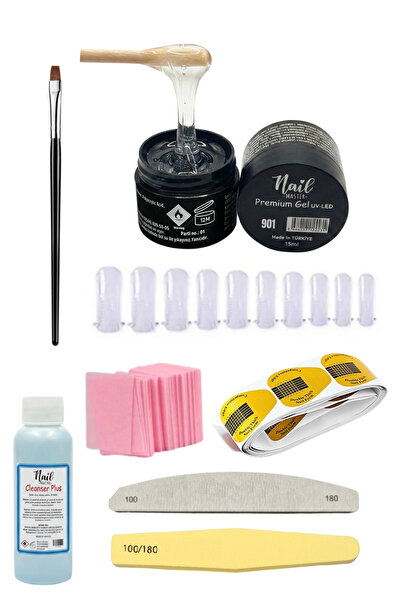 Nail Master Protez Tırnak Uv Jel Seti 901-şeffaf