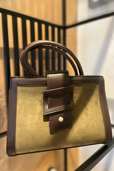 QBZ Suede Buckle Handbag