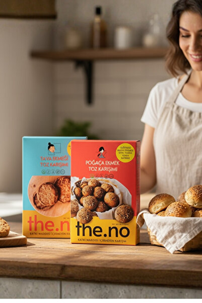 THENO Tuzlu 2li Paket - Vegan Glütensiz Tava Ekmeği ve Poğaça Ekmek Seti