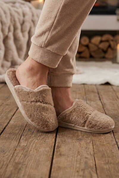 GEZER Női téli kényelmes talpú otthoni kerti papucs