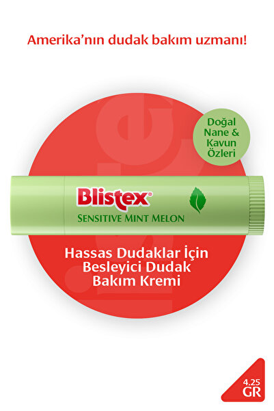 Blistex Sensitive Mint Melon - Doğal Nane Ve Kavun Özlü Besleyici Ve Nemlendi...