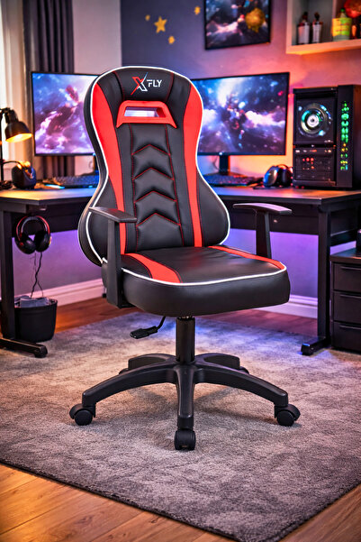 XFLY Oyuncu Koltukları XFly Luppo Çocuk Oyuncu Koltuğu-Kırmızı-1523D0488