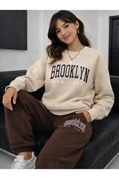 EXPECTED Set de trening cu 3 șiruri Gros Raster cu imprimeu Brooklyn pentru damă