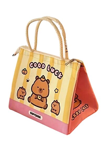 TATA CRAFT Capy Bara *pembe Termos Termal Yemek Taşıma Çantası Piknik, Okul, ...