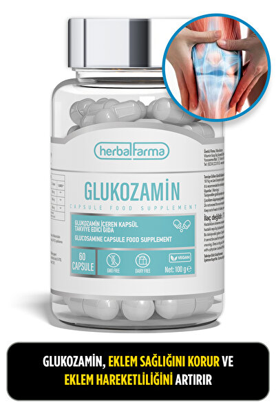 Herbalfarma Glukozamin 60 Kapsül - Eklem Sağlığı Destekleyici, Ağrı Ve Sertli...