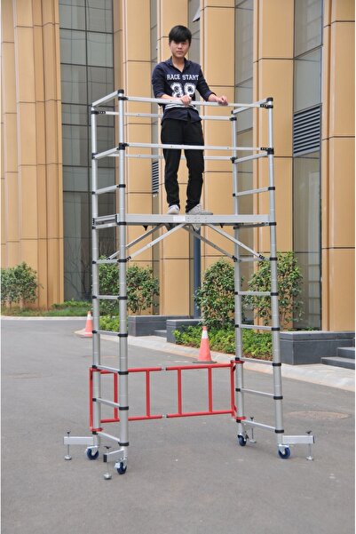 CARDİLİFE Alüminyum Teleskopik 2+2 4 mt Iskele Merdiven