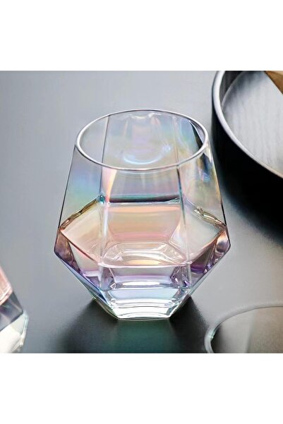Jarrah 300ml Clear Colored Frosted Ribbed Glass Mug from Jar