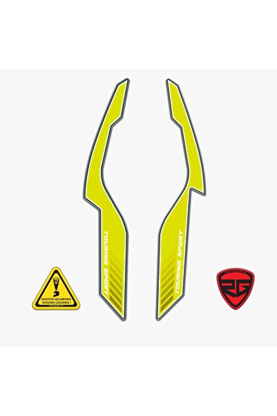 Redline Grafik Bajaj Dominar D250 Arka-Yan Kuyruk Pad Set Sarı Redlinegrafik