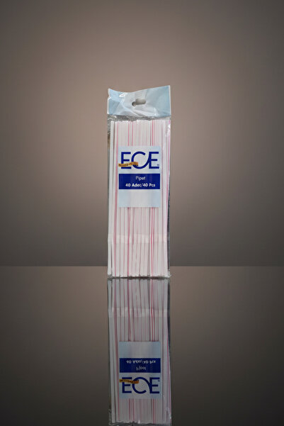 Ece Mixed Color Luxury 40-Piece Thin Straws - 10 Pack