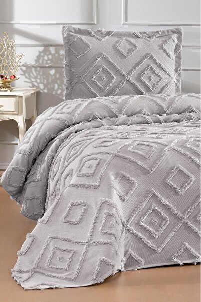 DANTEELHOME Olive 2-Piece Single Person Pique Set Gray