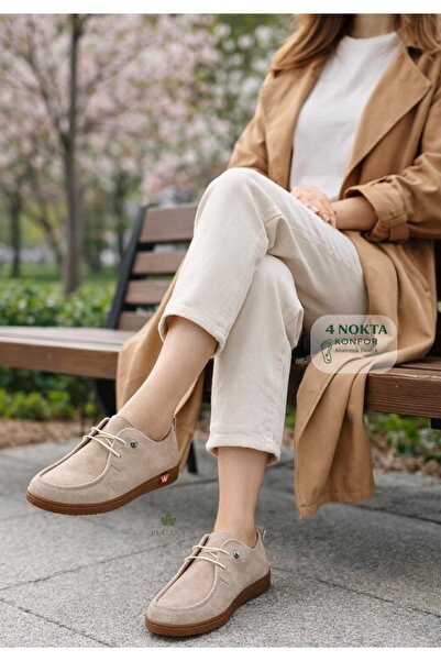 Platana Women's Daily Orthopedic Suede Shoes – 4-Point Comfortable Light Sole...