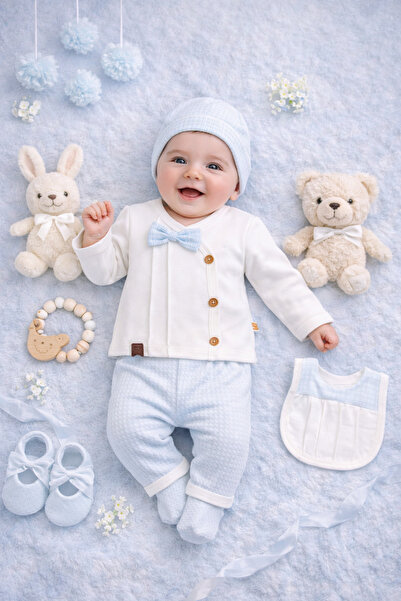 Bebek 0-3 Months Nervulated 5-Piece Hospital Exit Set