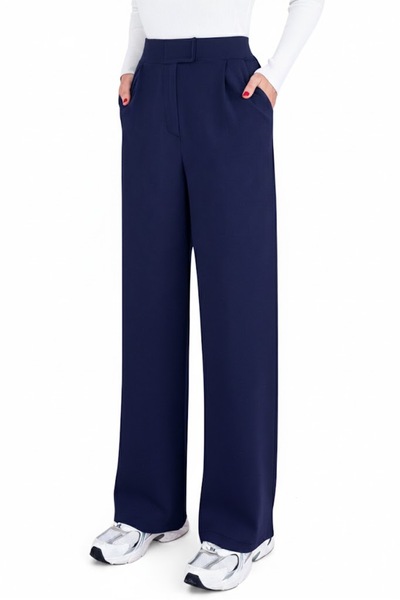 HAKKE Likralı Cırt Kapama Cepli Palazzo PANTOLON