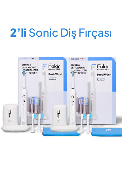 Fakir Probiwash Sonic & Ultrasonic 2in1 Diş Fırçası - 2'Lİ SET