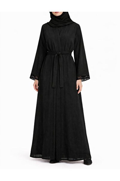 Yena Tekstil فيرايس كيمونا قطن بتفاصيل دانتيل وأكمام طويلة