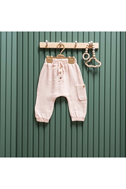Tiffany Cep Datyli Muslin Baby Pants Powder