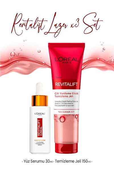 L'Oreal Paris Loreal Paris Revitalift Clinical Serum 30 ml ve Temizleme Jeli ...