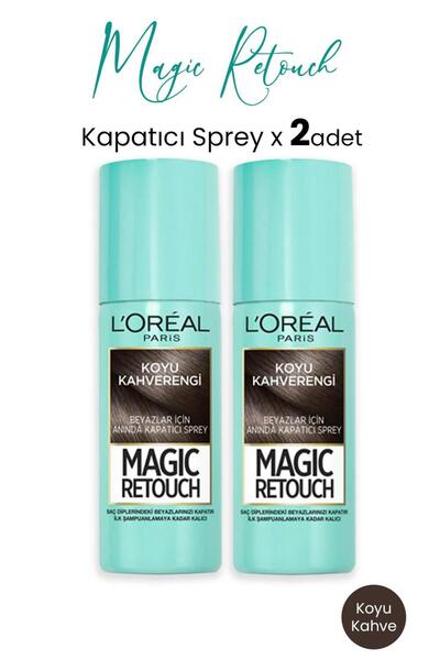 L'Oreal Paris Loreal Paris Kapatıcı Sprey Koyu Kahverengi 75 ml x 2 Adet