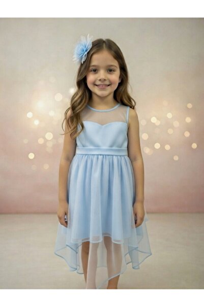 BİLGEN Style Girl's Crown Detailed Wedding Prom Special Occasion Evening Dress