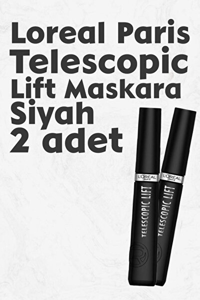 L'Oreal Paris Loreal Paris Telescopic Lift Maskara Siyah x 2 Adet