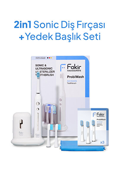 Fakir Probiwash Sonic & Ultrasonic 2İN1 Diş Fırçası + YEDEK BAŞLIK SETİ