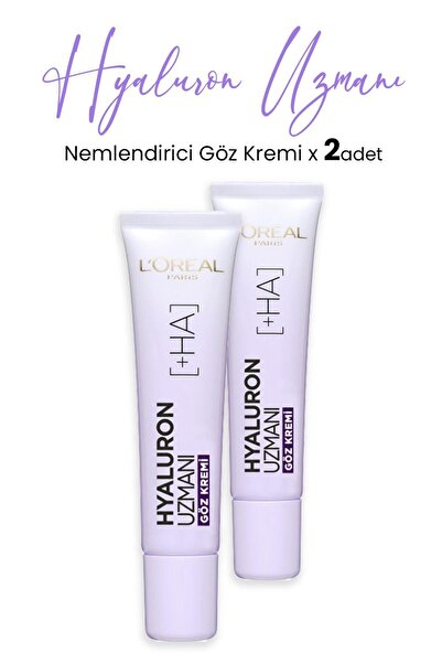 L'Oreal Paris Loreal Paris Hyaluron Uzmanı Nemlendirici Krem Göz 15 ml x 2 Adet